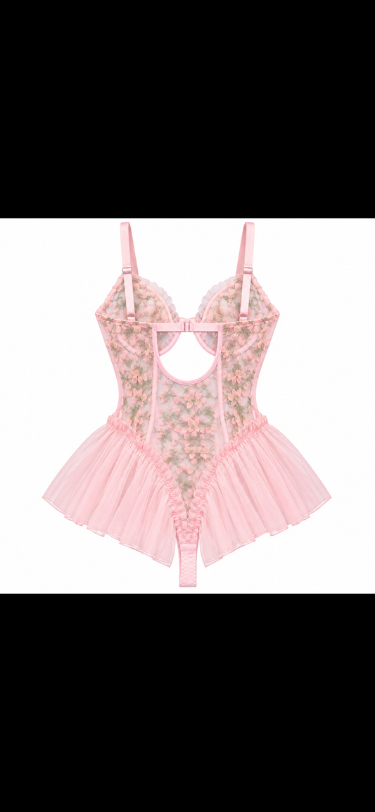Beautiful pink transgender interest teddy size 3XL