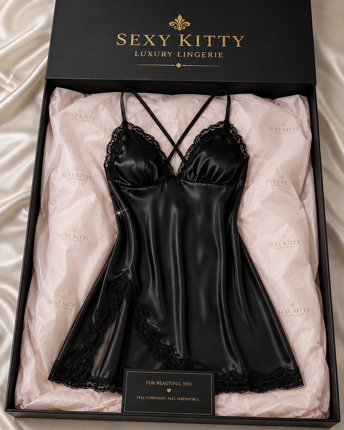 Gift-Boxed Satin Chemise