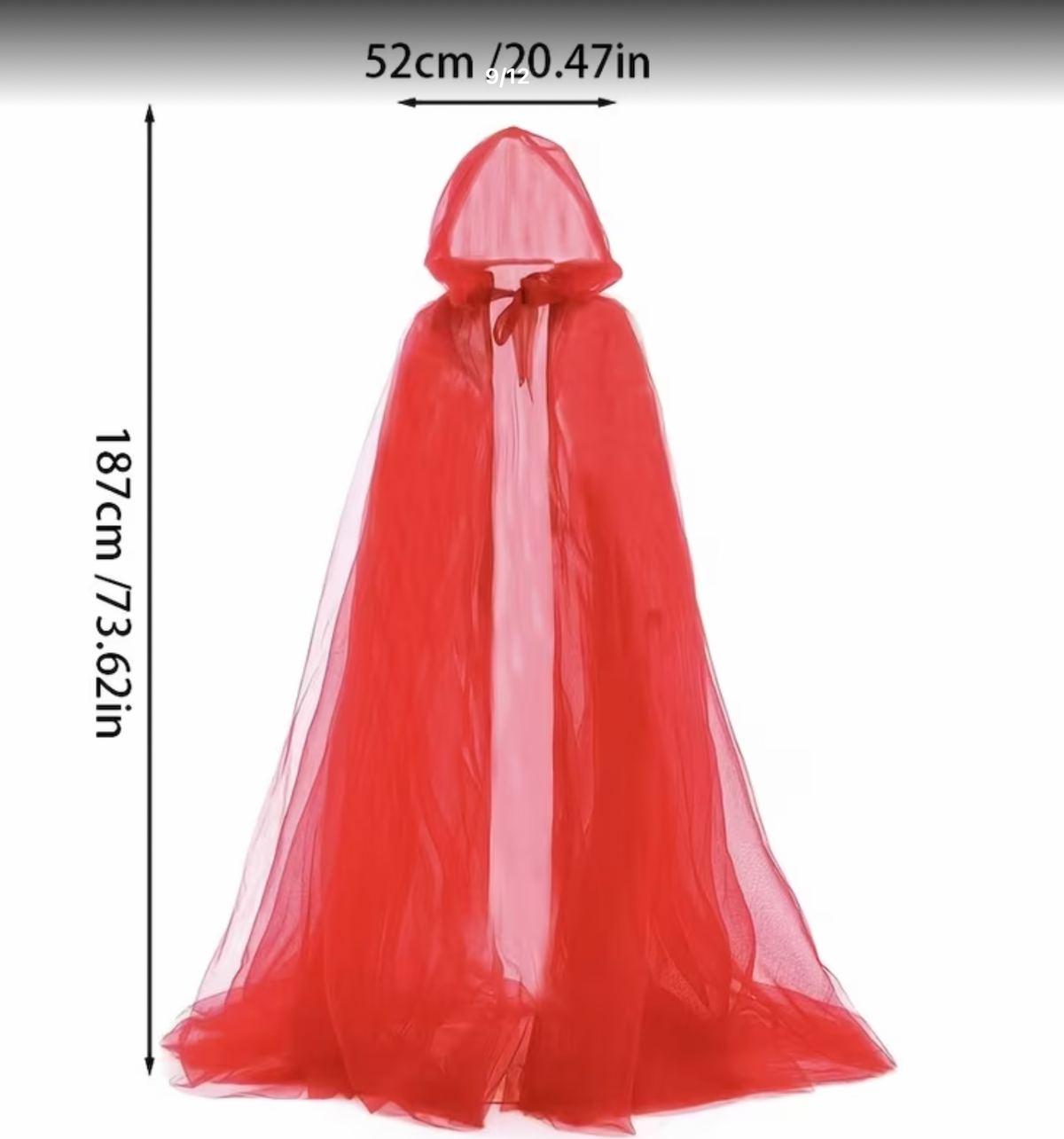 Red halloween or Christmas cape and mask