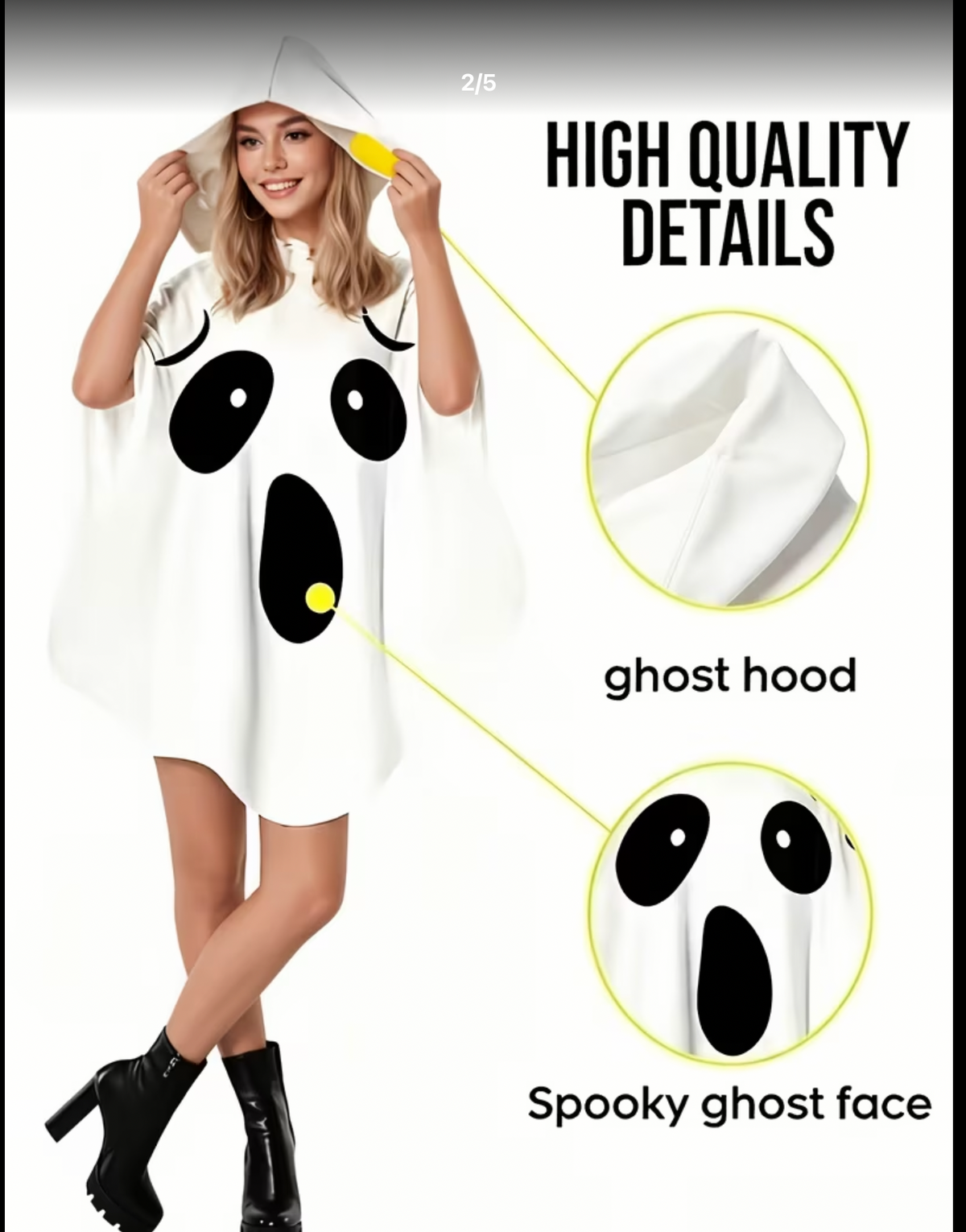 Halloween ghost costume white ghost suit