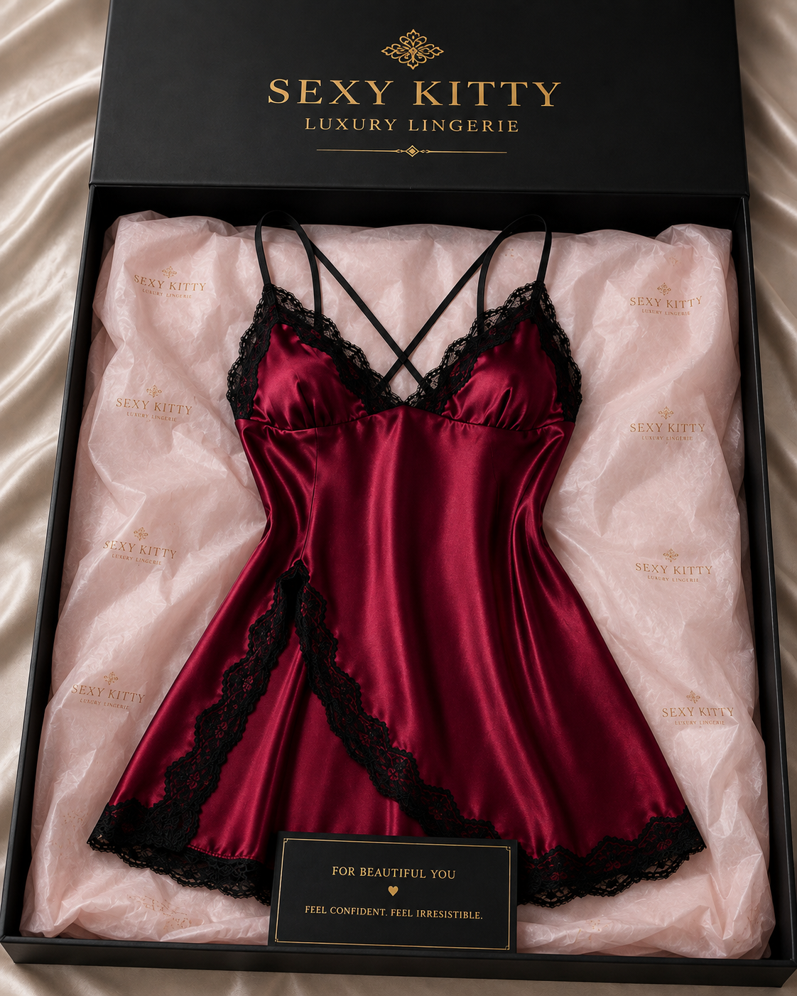 Gift-Boxed Satin Chemise