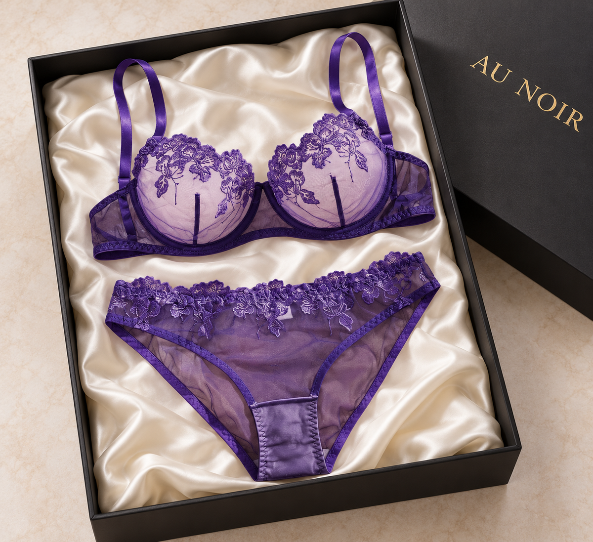 Purple Bra & Cheeky Knickers Set – C/D Cup