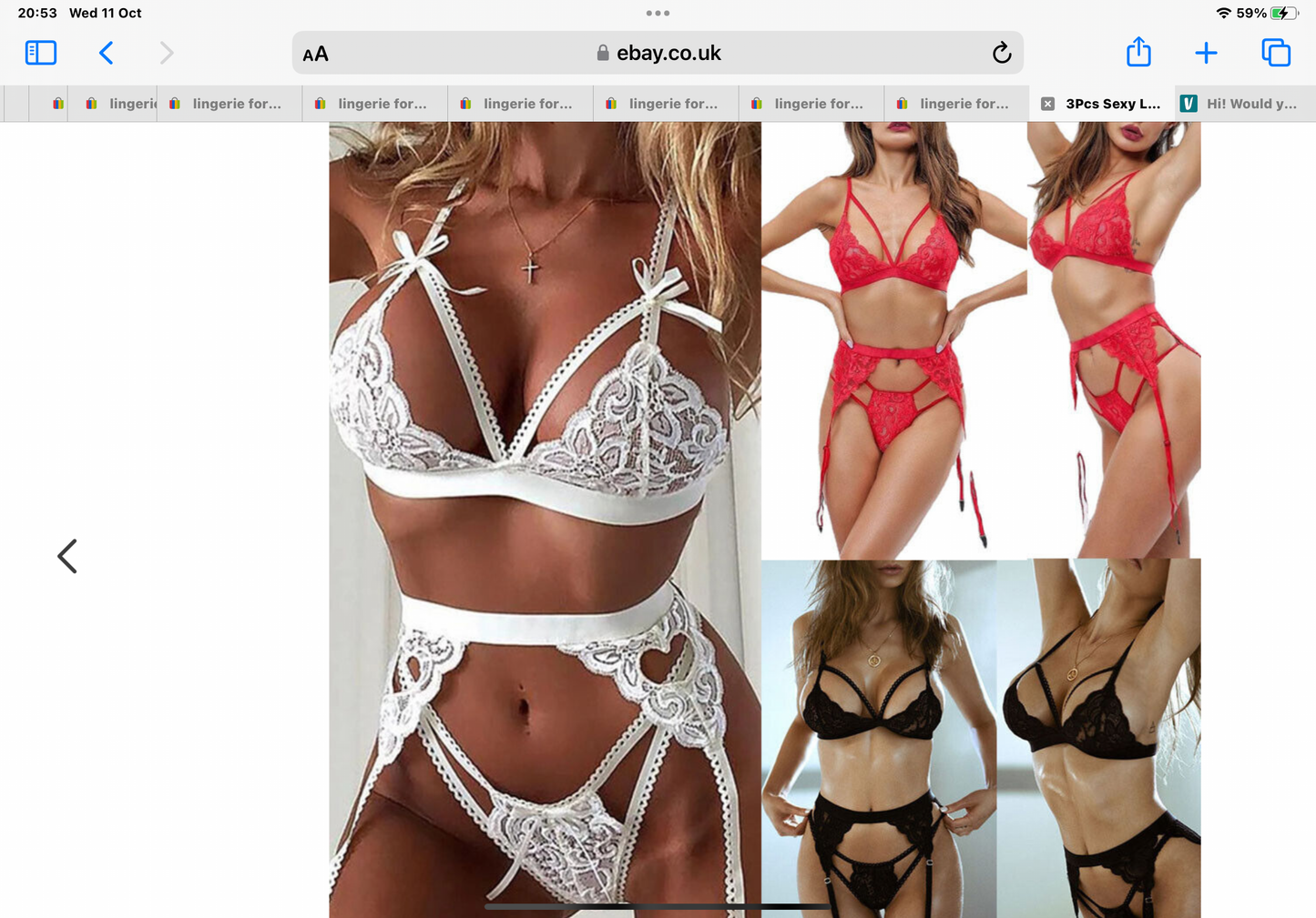 Three piece lingerie set