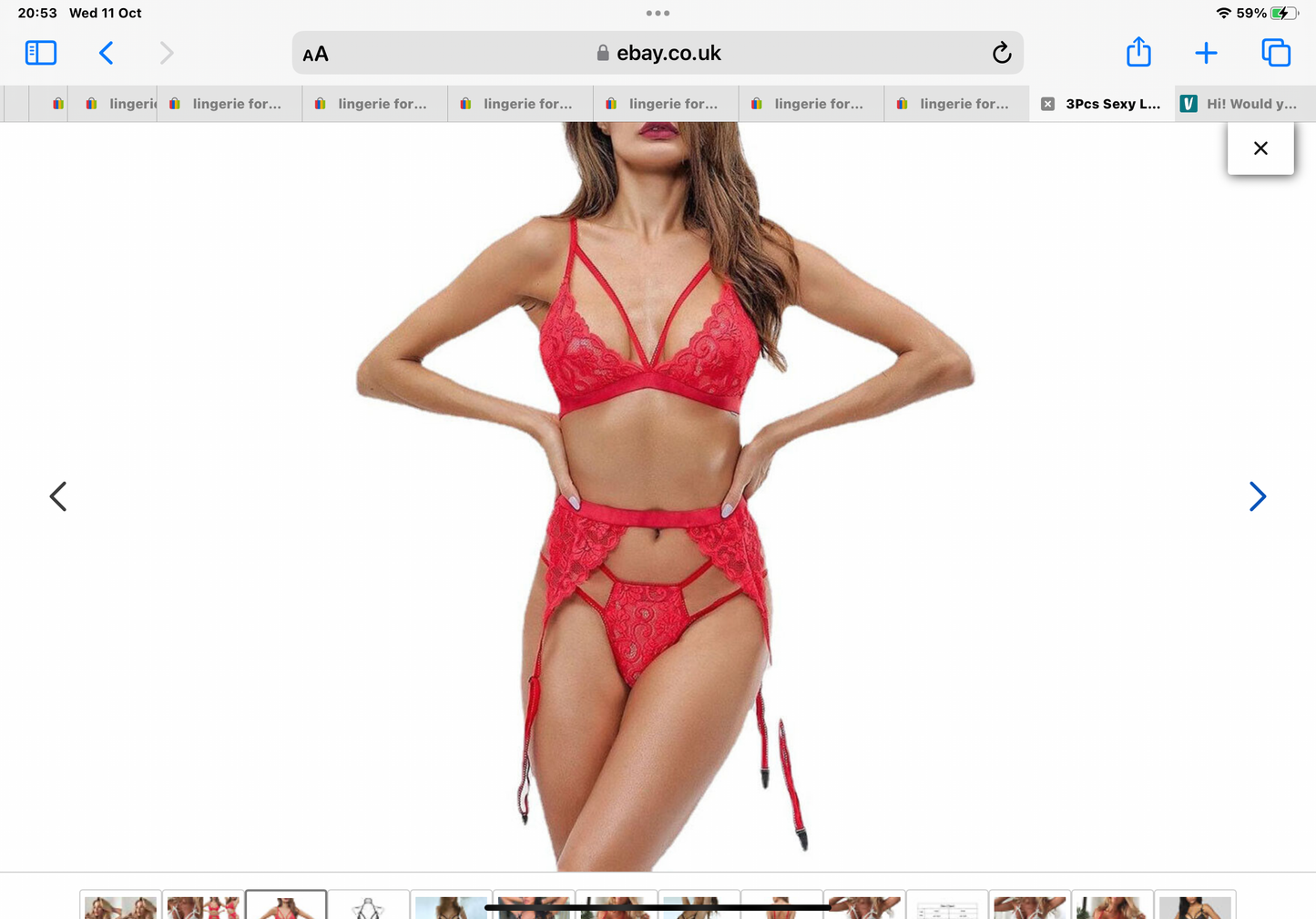 Three piece lingerie set